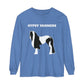 T-Shirt-Women's-Men's-Garment-dyed-Long Sleeve-All Cotton-Horses-Gypsy Vanners