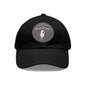 Baseball Cap-Dad Hat with Leather Patch (Round)-Bronc Riding-Horse
