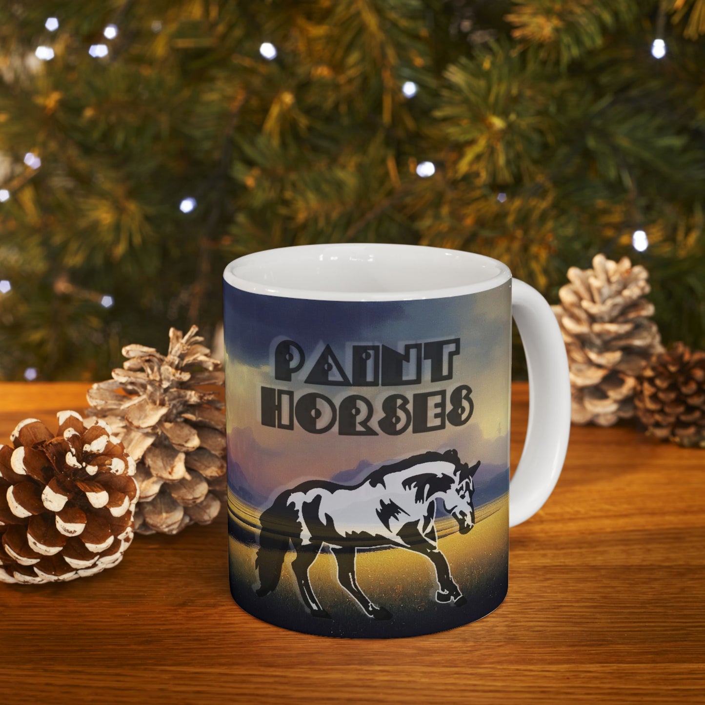 Mug Ceramic, (11 0z) Paint Horses