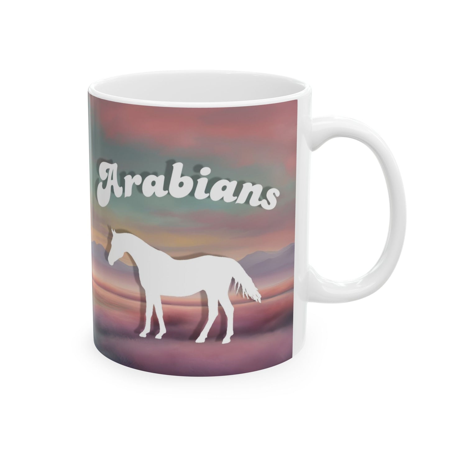 Mug Ceramic, (11 0z) Arabian Horses