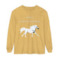 T-Shirt-Women's-Men's-Garment-dyed-Long Sleeve-All Cotton-Horses-POA-Ponies of America