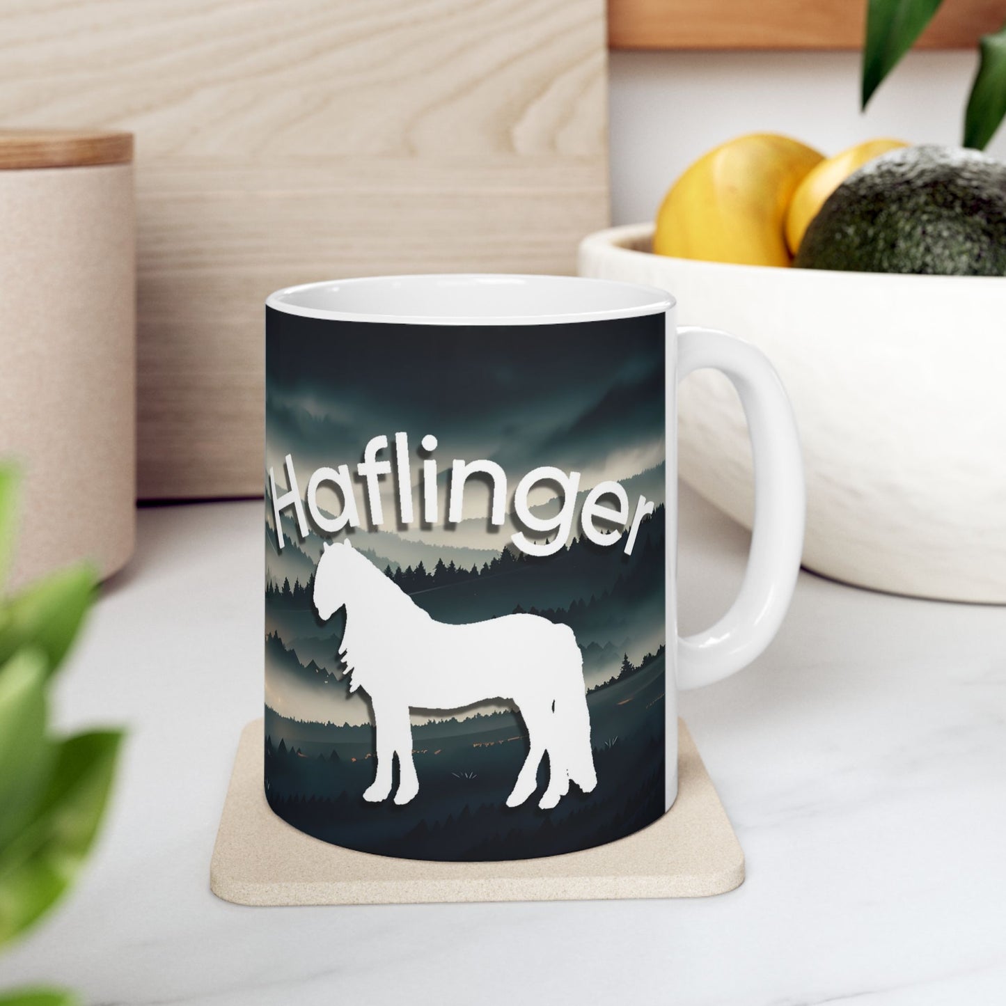 Mug Ceramic, (11 0z) Haflinger-Light Draft Horse Breed