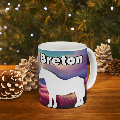 Mug Ceramic, (11 0z) Breton Draft Horse