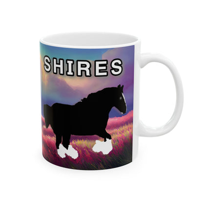 Mug Ceramic, (11 0z) Shire Draft Horses