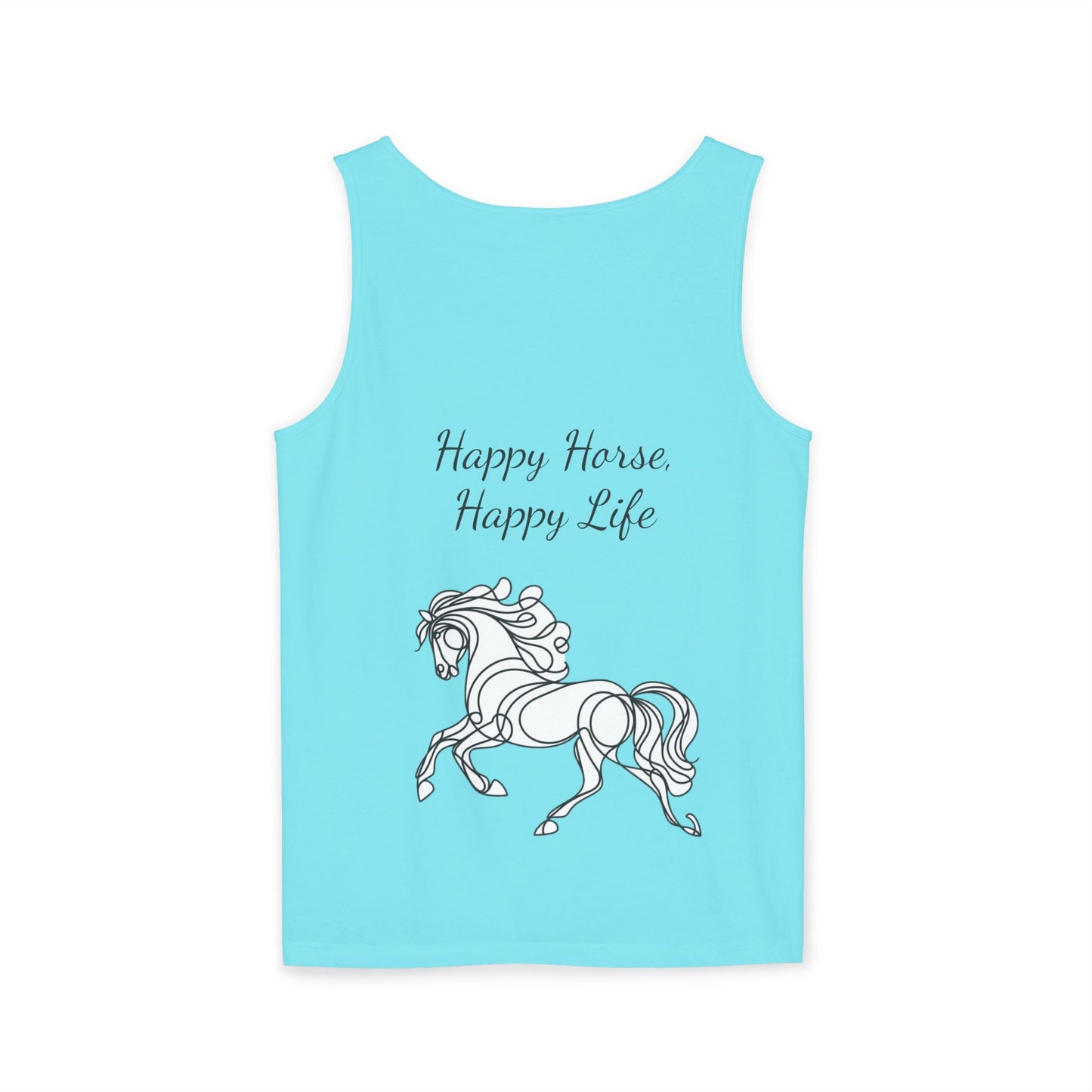 Tank Top-Unisex-Garment-Dyed-Happy Horse