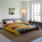 Comforter-White Horse Design-4 Sizes-King Queen Double Twin-Orange-Yellow