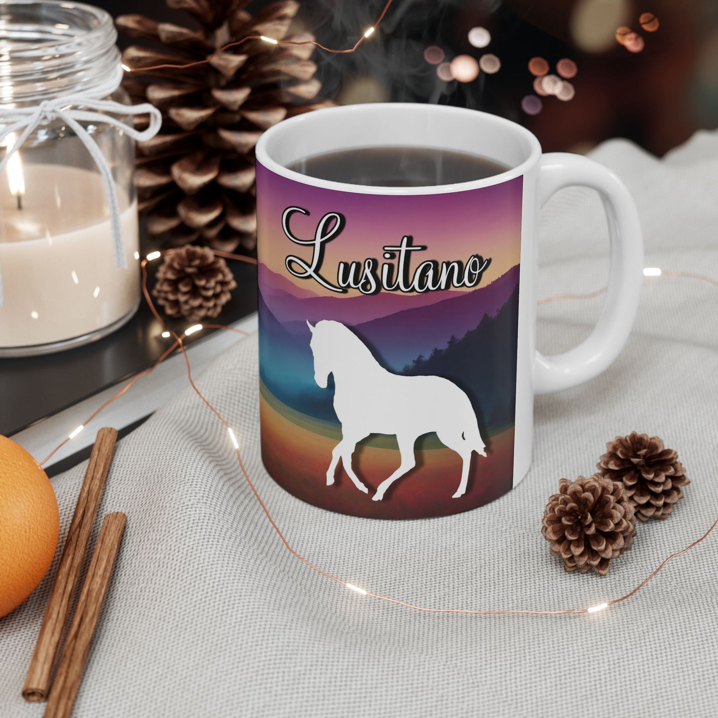 Mug Ceramic, (11 0z) Lusitano Horses