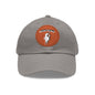 Baseball Cap-Dad Hat with Leather Patch (Round)-Bronc Riding-Horse