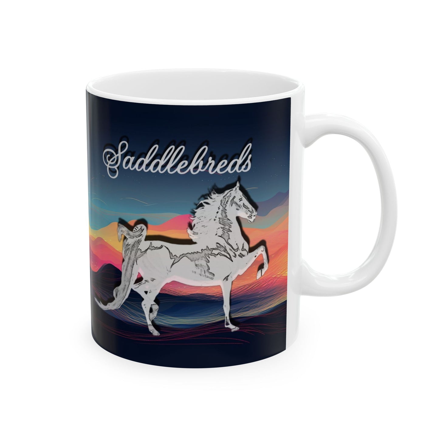 Mug Ceramic, (11 0z) Saddlebred Horses