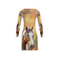 Cardigan-Women's-Dress Button Up-Paint Horse-Gold-Brown