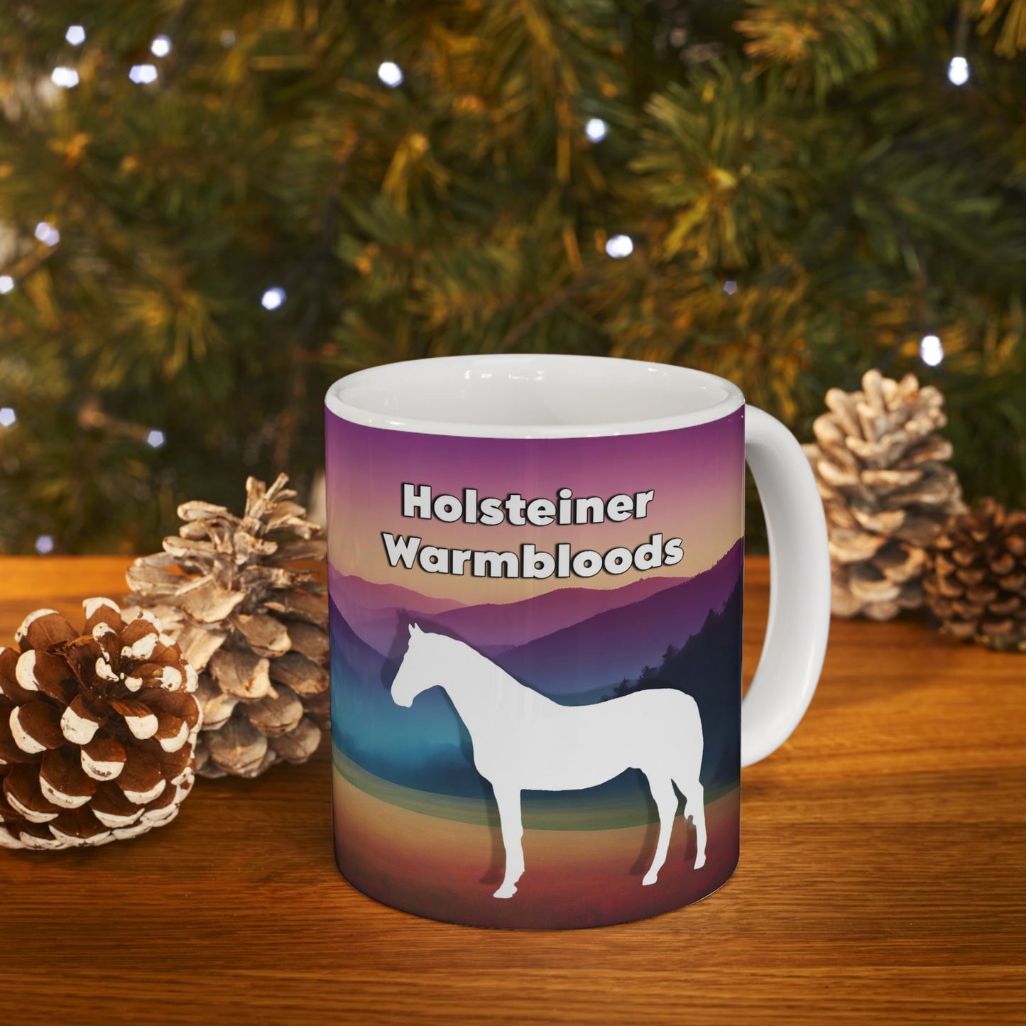 Mug Ceramic, (11 0z) Holsteiner Warmblood Horses