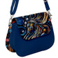 Handbag-Shoulder Bag-Saddle-Horse-Blue-Black-Gold