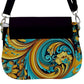 Handbag-Shoulder Bag-Saddle-Horse-Paisley-Black-Gold-Green-Turquoise-Blue