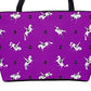 Handbag-Shoulder Bag-Canvas-Tote-Zipper-Large-Magenta-Horse-Dressage-Horse Show Grooming Supplies-