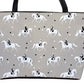 Handbag-Shoulder Bag-Canvas-Tote-Zipper-Dove Gray-Horse-English Riding-Hunter-Horse Show Grooming Supplies-