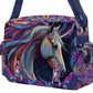 Handbag-Multifunction Bag-Canvas-Buckle-Horse-Paisley-Colorful-Magenta-Blue-Black