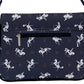 Handbag-Shoulder Bag-Canvas-Back Zipper-Blue-Horse-Dressage