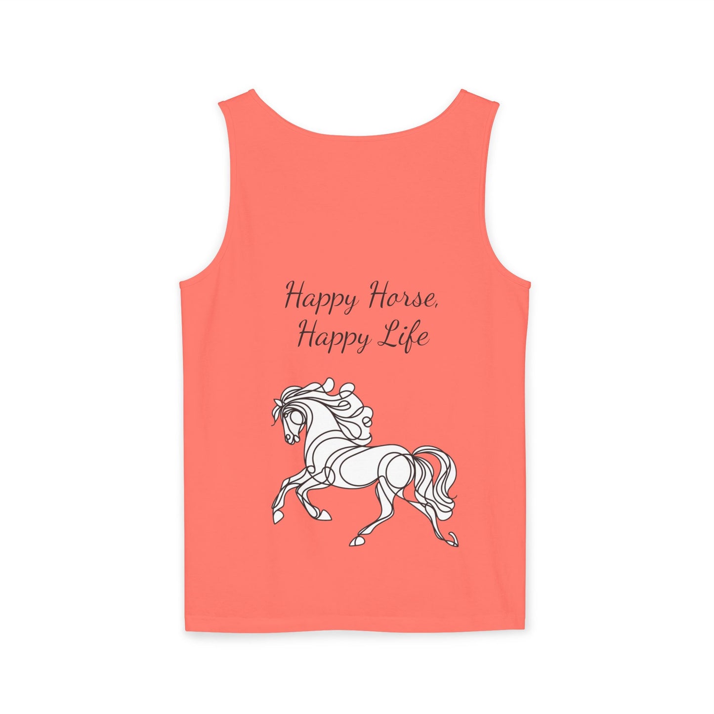 Tank Top-Unisex-Garment-Dyed-Happy Horse