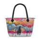 Handbag-Ziptop-Black Horse-Pink-Red-Black-Orange