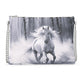 Handbag Crossbody-Chain Strap-Top Zip-White Horse