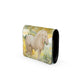 Handbag-Folder Over-Leather-Clutch Purse-White Horse-Blue Yellow-Medow