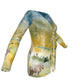 Cardigan-Women's-Pockets-Single Button-Horse-Yellow Blue-Meadow Field