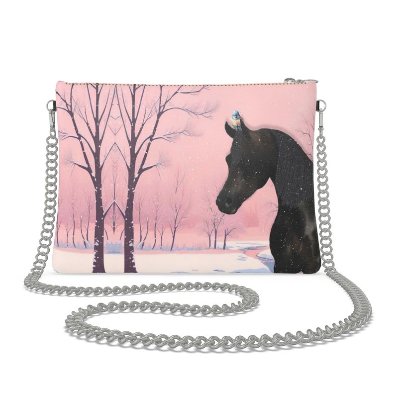 Handbag Crossbody-Chain Strap-Top Zip-Bay Arabian-Pink Brown