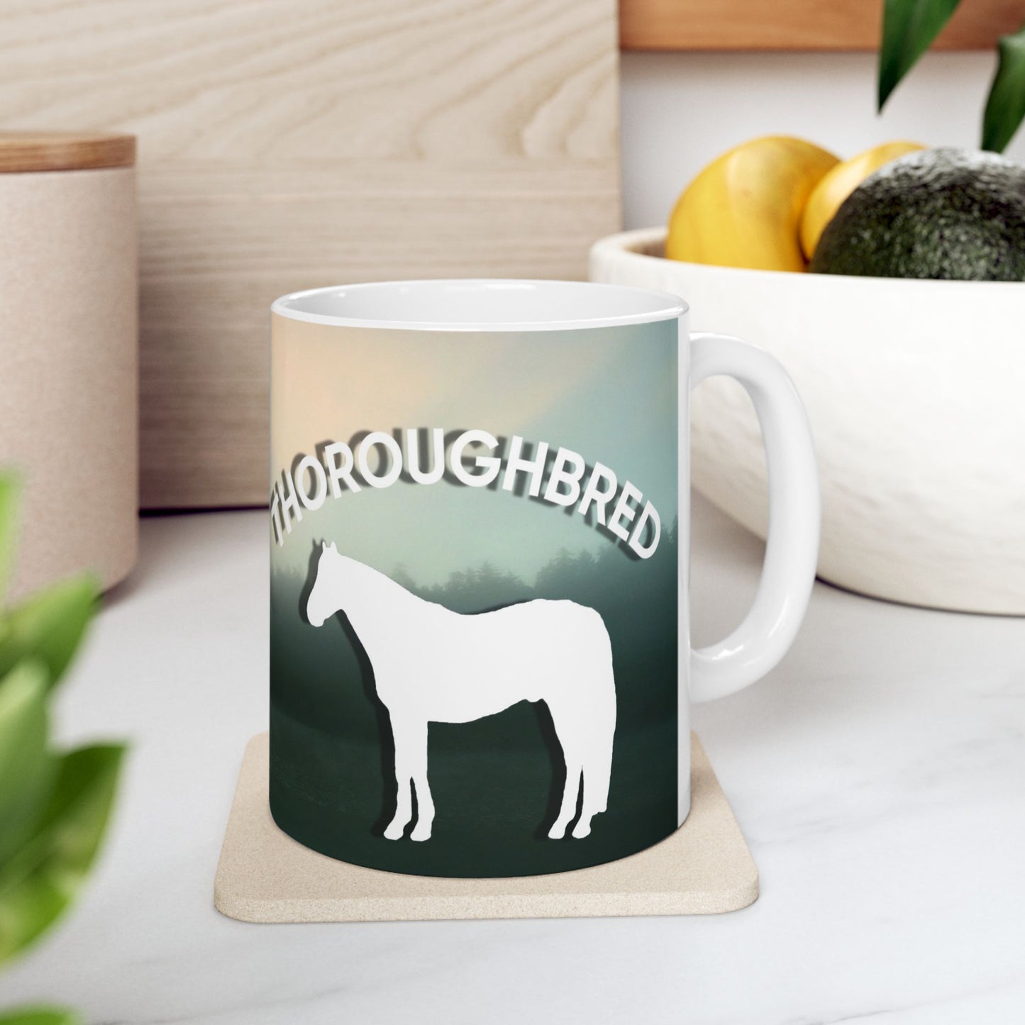 Mug Ceramic, (11 0z) Thoroughbred Horse