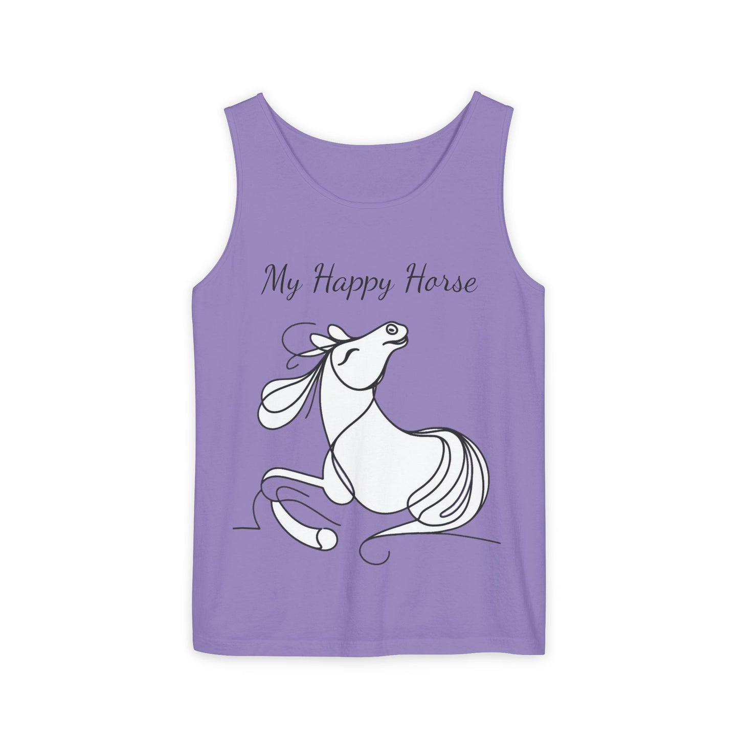 Tank Top-Unisex-Garment-Dyed-Happy Horse