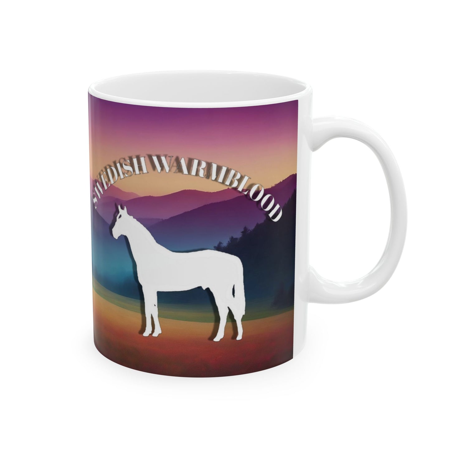 Mug Ceramic, (11 0z) Swedish Warmblood Horses