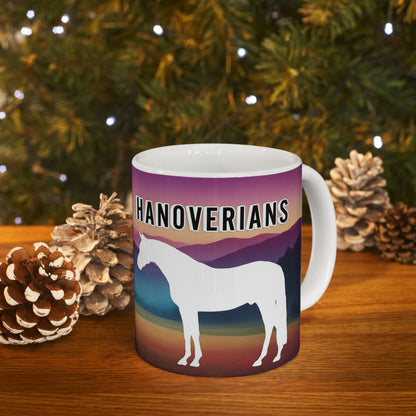 Mug Ceramic, (11 0z) Hanoverian Warmblood Horses