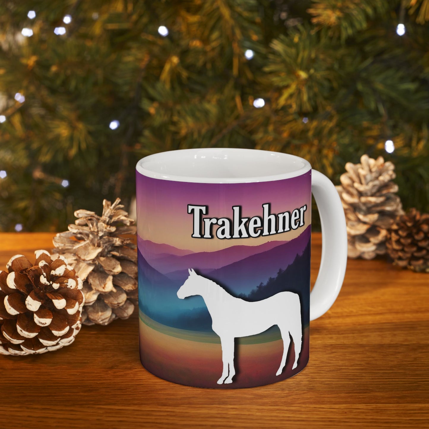 Mug Ceramic,  (11oz) Trakehner Warmblood Horse