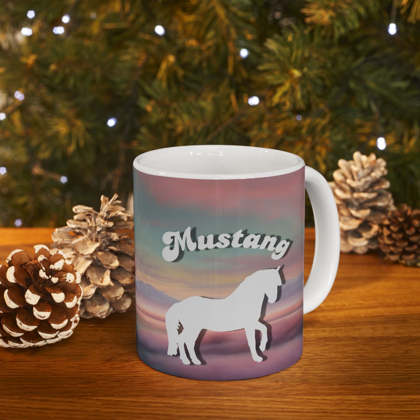 Mug Ceramic, (11 0z) Mustangs-Wild Horses