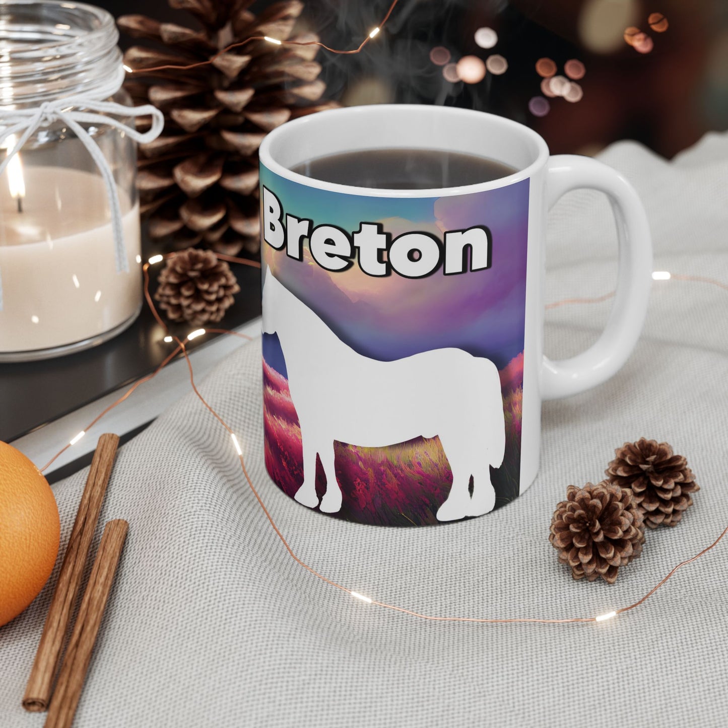 Mug Ceramic, (11 0z) Breton Draft Horse