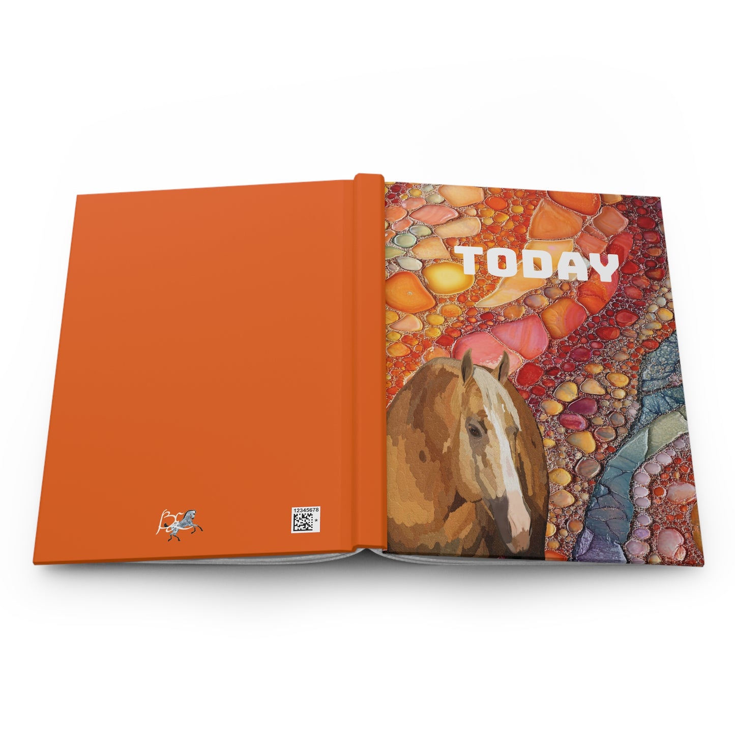 Hardcover Journal Matte-Palomino Quarter Horse-Orange Peach Yellow