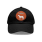 Baseball Cap-Dad Hat with Leather Patch (Round)-Trakehner Warmblood-Horse