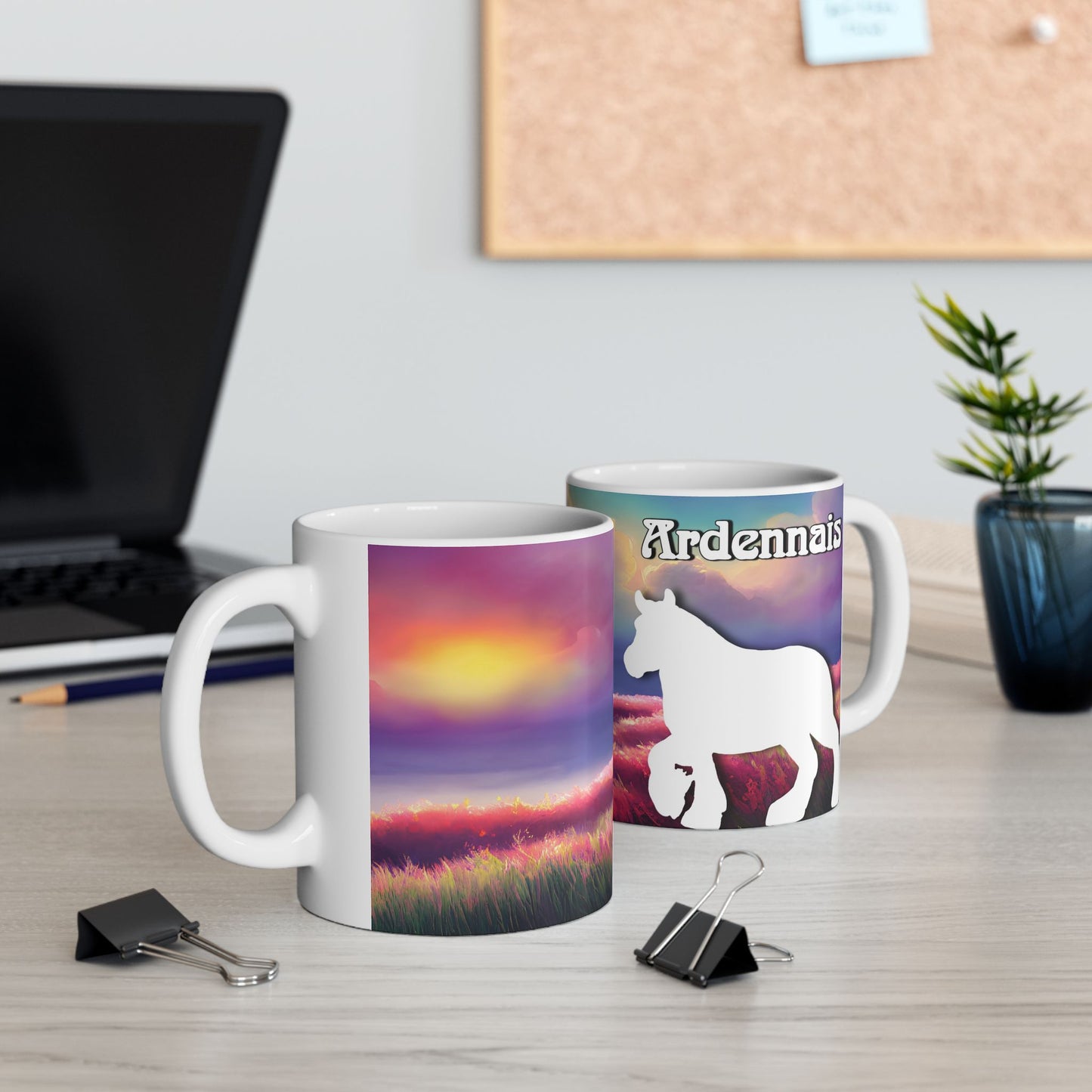 Mug Ceramic, (11oz)  Ardennais Draft Horse