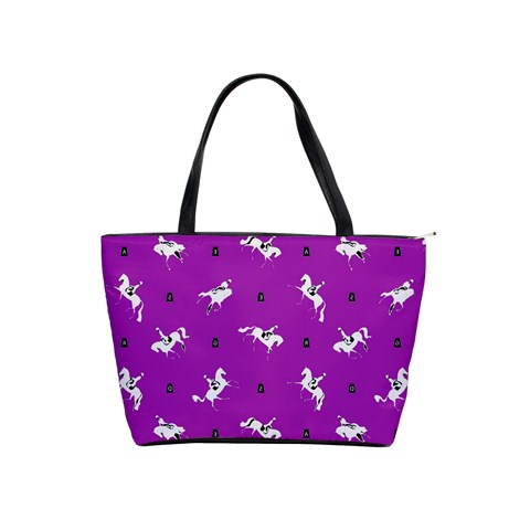 Handbag-Shoulder Bag-Canvas-Tote-Zipper-Large-Magenta-Horse-Dressage-Horse Show Grooming Supplies-