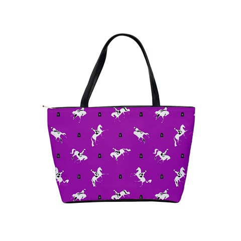 Handbag-Shoulder Bag-Canvas-Tote-Zipper-Large-Magenta-Horse-Dressage-Horse Show Grooming Supplies-