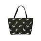 Handbag-Shoulder Bag-Canvas-Tote-Zipper-Large-Black-Horse-Dressage-Horse Show Grooming Supplies-