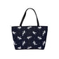 Handbag-Shoulder Bag-Canvas-Tote-Zipper-Large-Blue-Dressage-Horse-Horse Show Grooming Supplies-