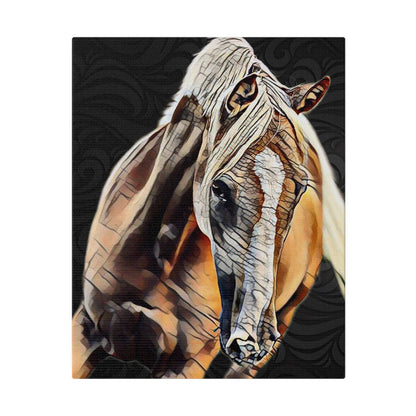 H1010 Matte Canvas, Stretched, 0.75"-Palomino Horse