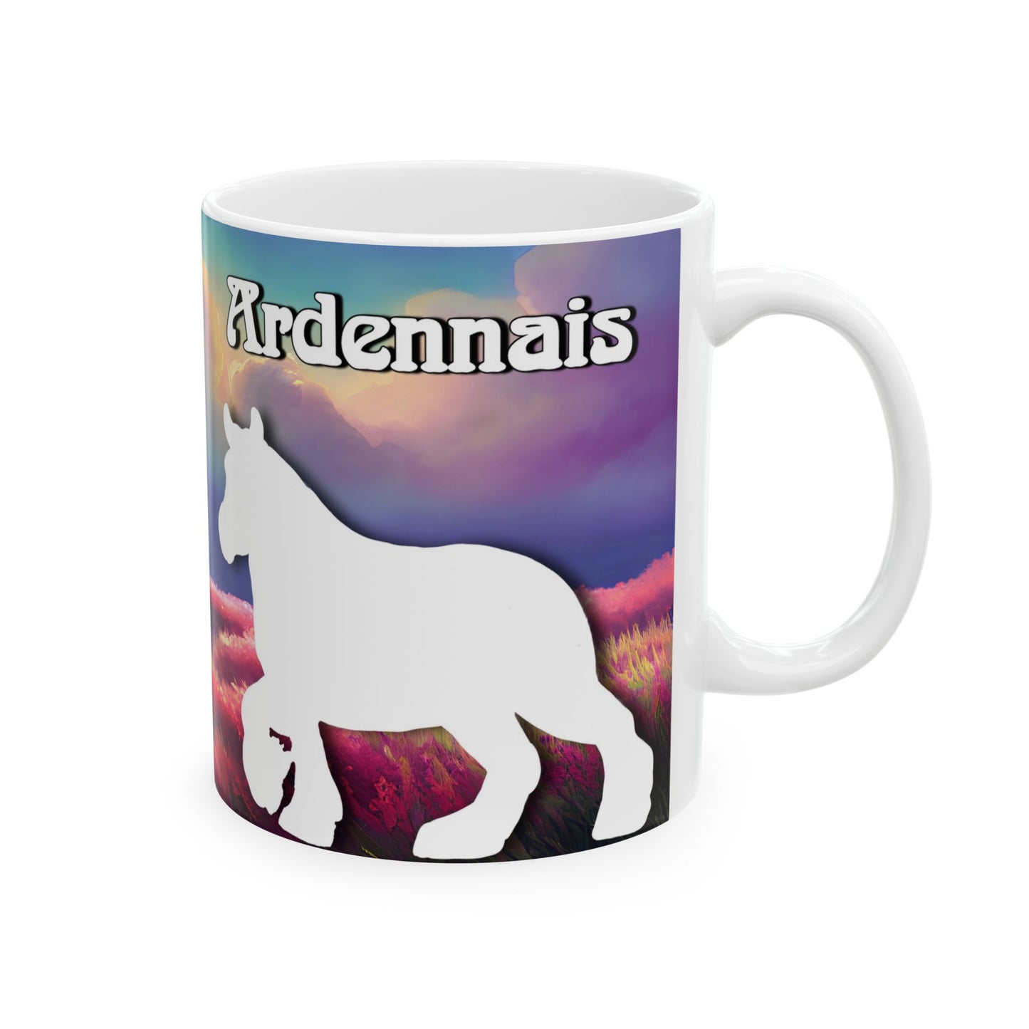 Mug Ceramic, (11oz)  Ardennais Draft Horse