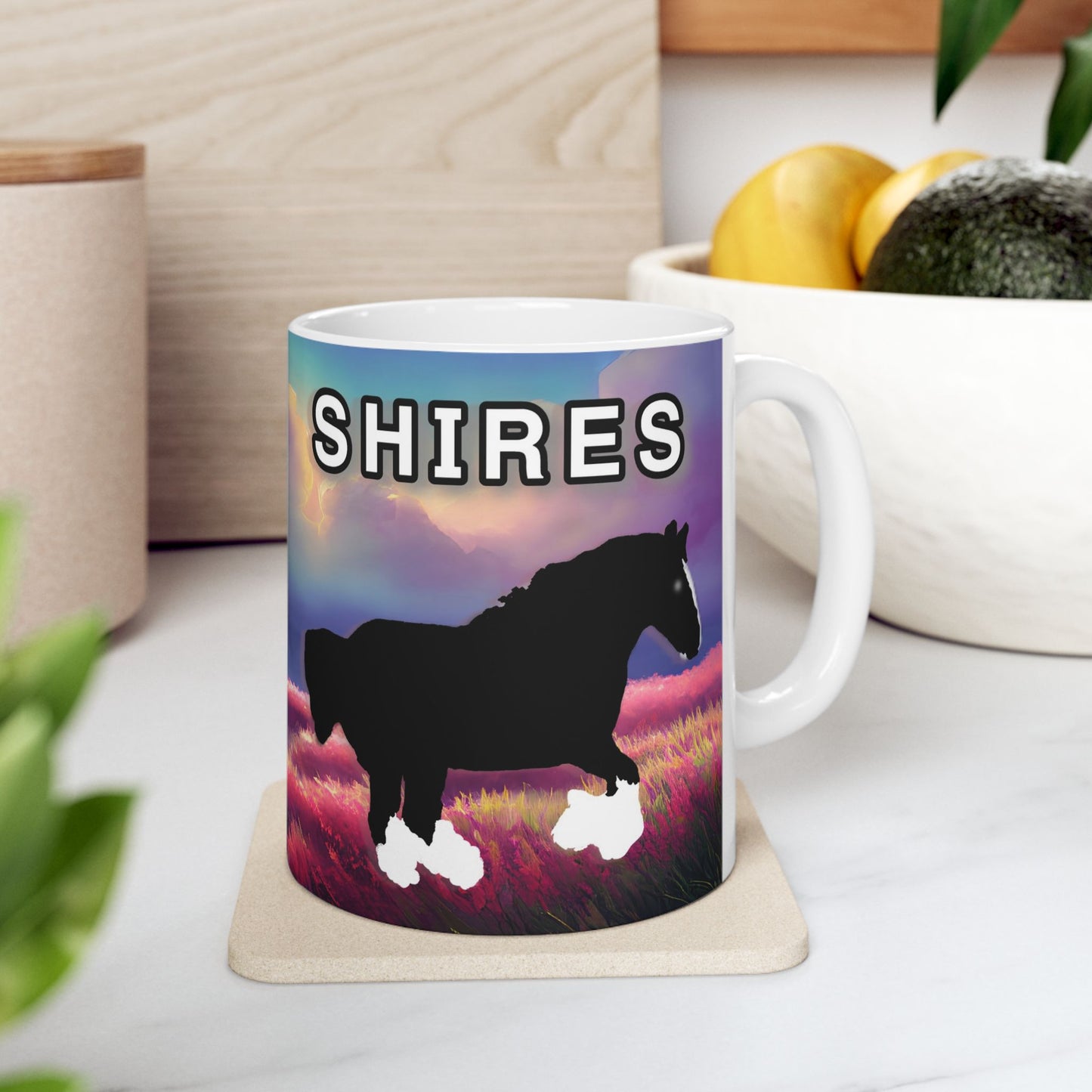 Mug Ceramic, (11 0z) Shire Draft Horses