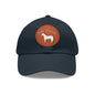 Baseball Cap-Dad Hat with Leather Patch (Round)-Selle Francais Horse
