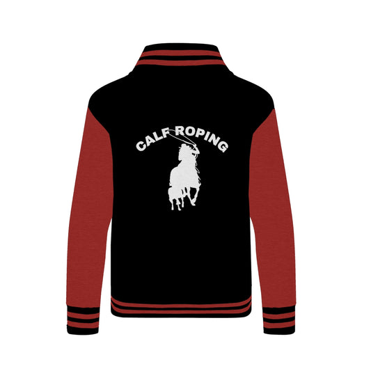 Y695  Unisex Varsity Jacket-Horse Sweater-Calf Roping I-Rodeo Collection