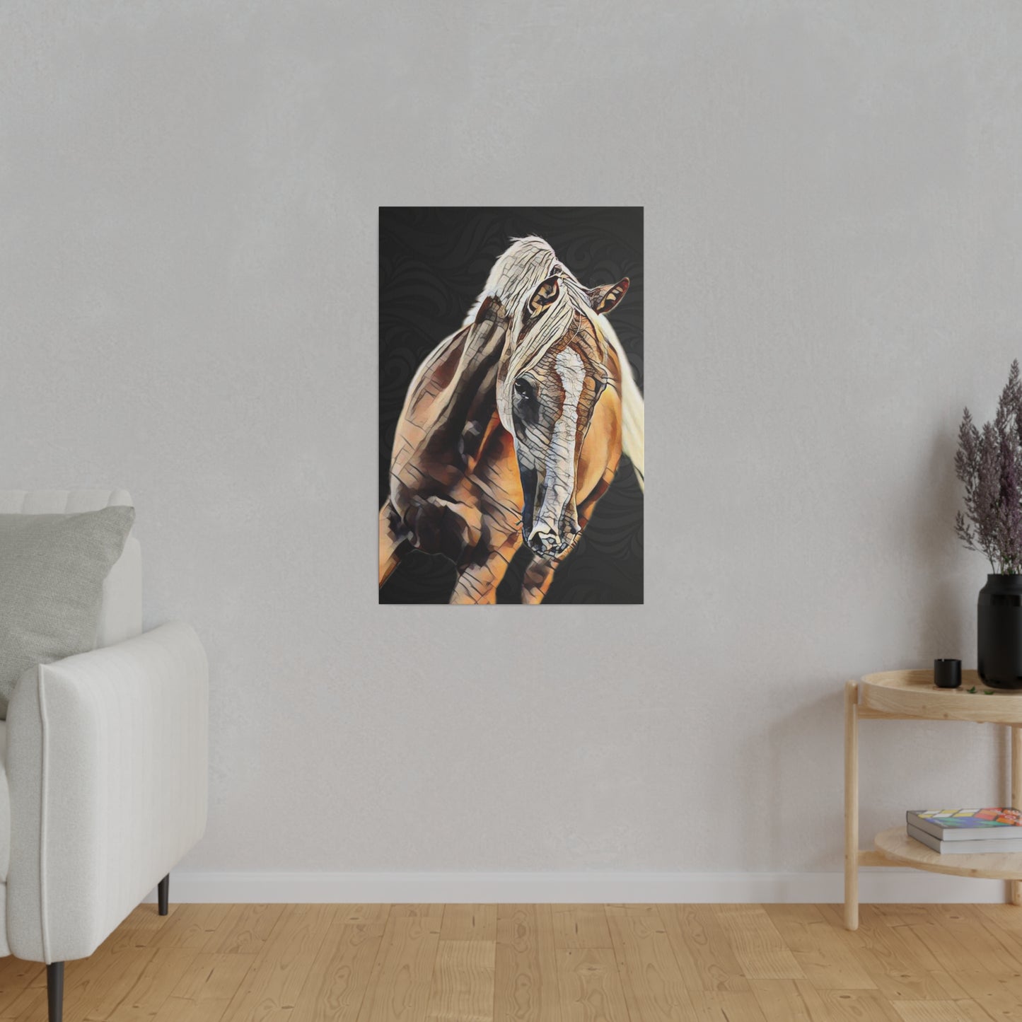 H1010 Matte Canvas, Stretched, 0.75"-Palomino Horse