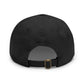 Baseball Cap-Dad Hat with Leather Patch (Round)-Swedish Warmblood-Horse