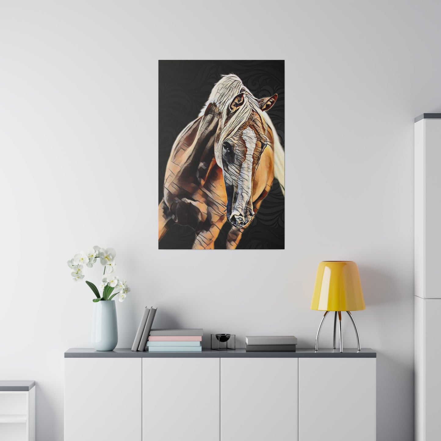 H1010 Matte Canvas, Stretched, 0.75"-Palomino Horse