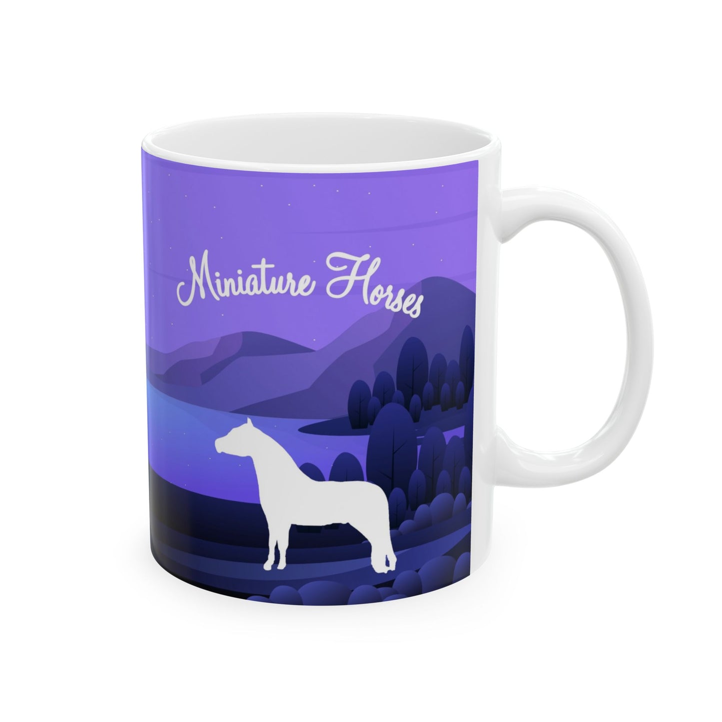 Mug Ceramic, (11 0z) Miniature Horses